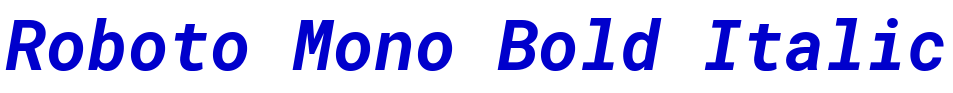 Roboto Mono Bold Italic fonte